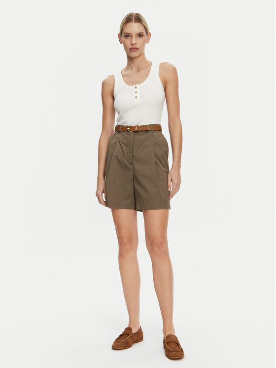 Шорты-Бермуды свободного кроя WW0WW44764 Tommy Hilfiger, коричневый — фото 2