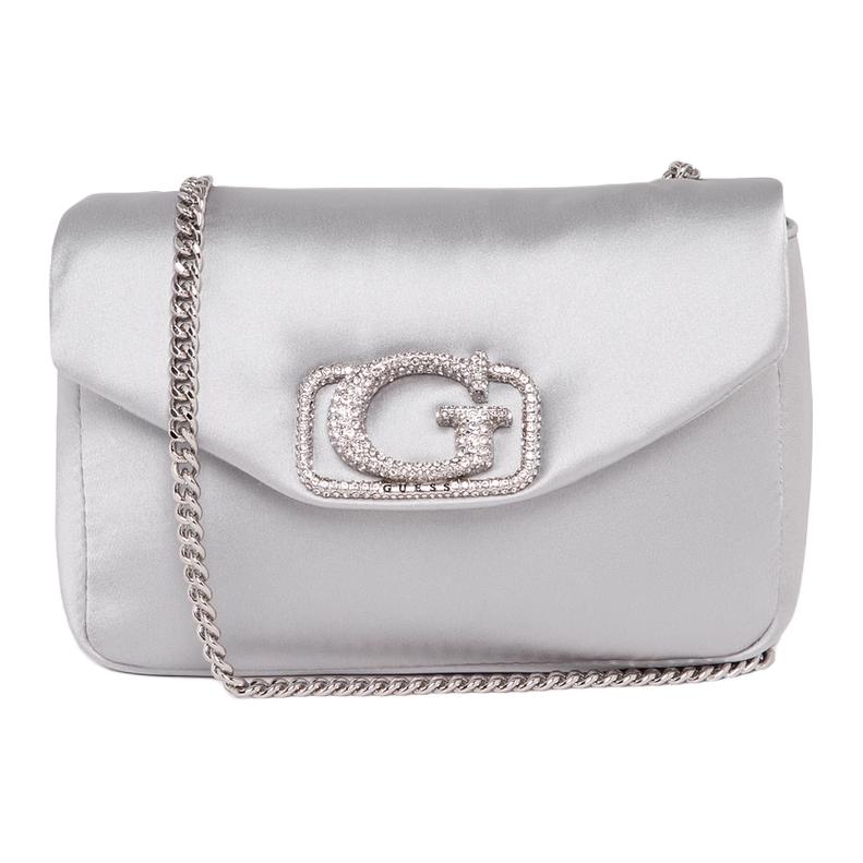 

GUESS Тканевая сумка через плечо среднего размера для женщин серебристого цвета, Silver