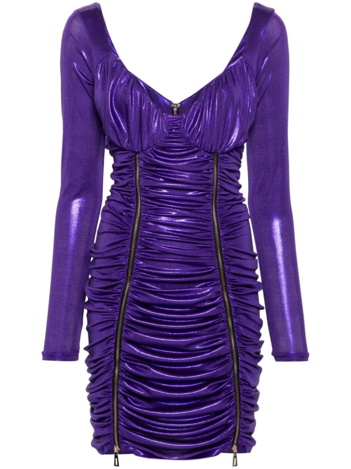 

MITILIANE COUTURE платье мини с голографическим эффектом, фиолетовый