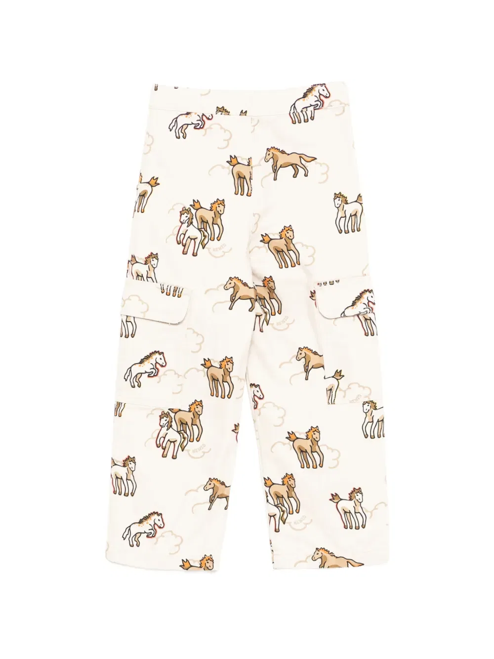 Брюки с рисунком под лошадь Kenzo Kids, нейтральный — фото 2