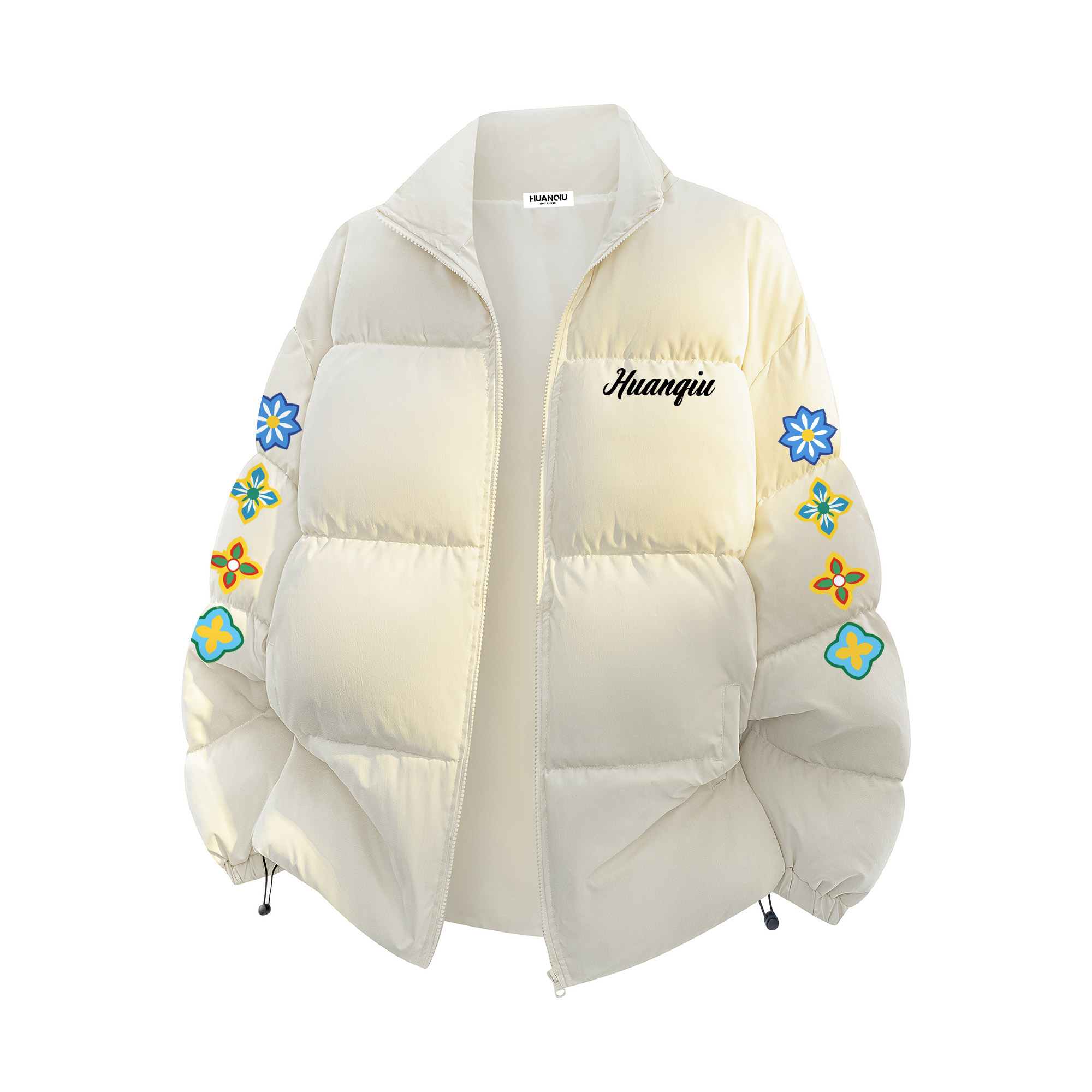 

Пуховик Unisex Stand Collar утепленный стеганый HUANQIU, белый