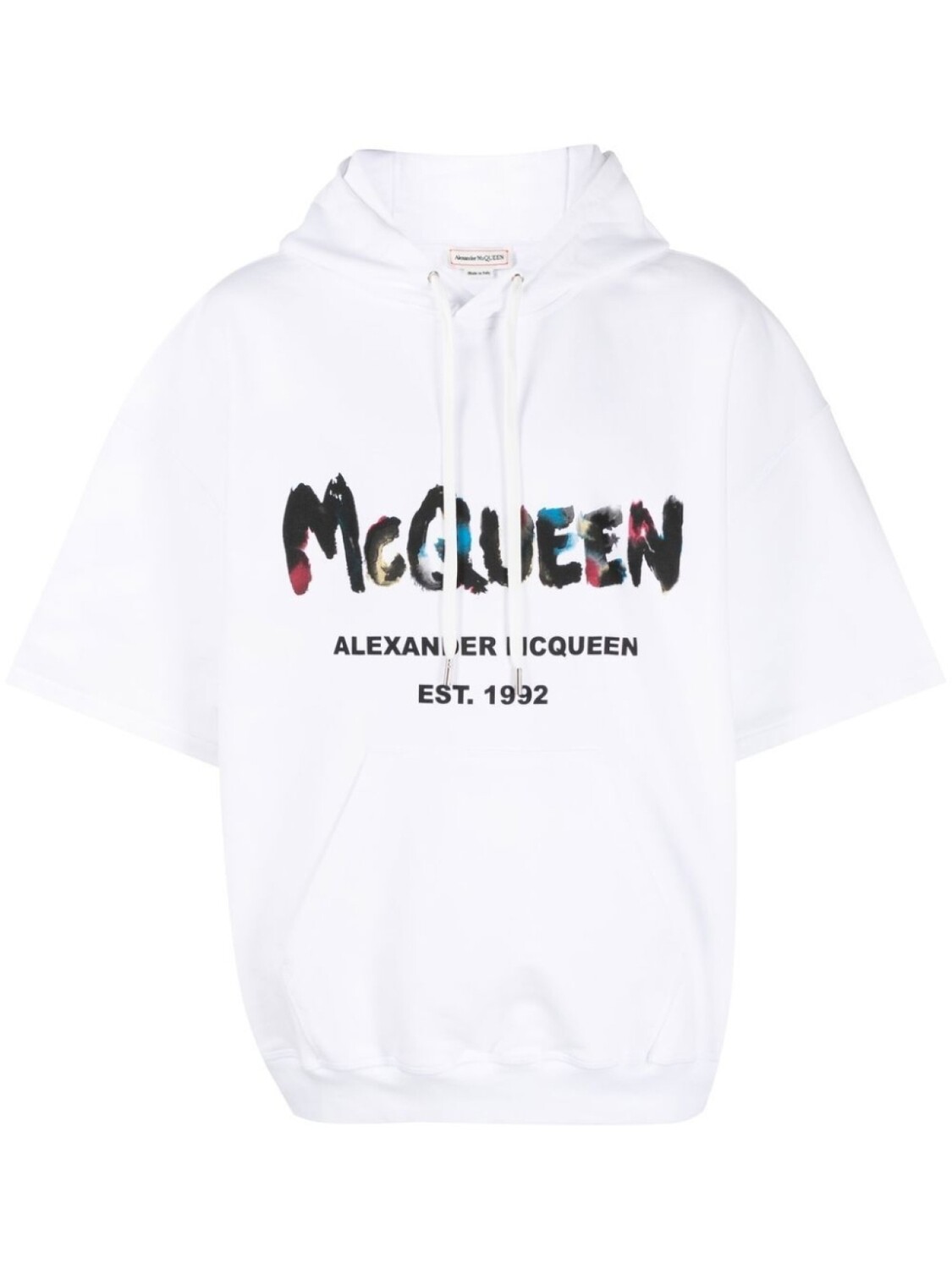 

Худи с короткими рукавами и логотипом Alexander McQueen, белый