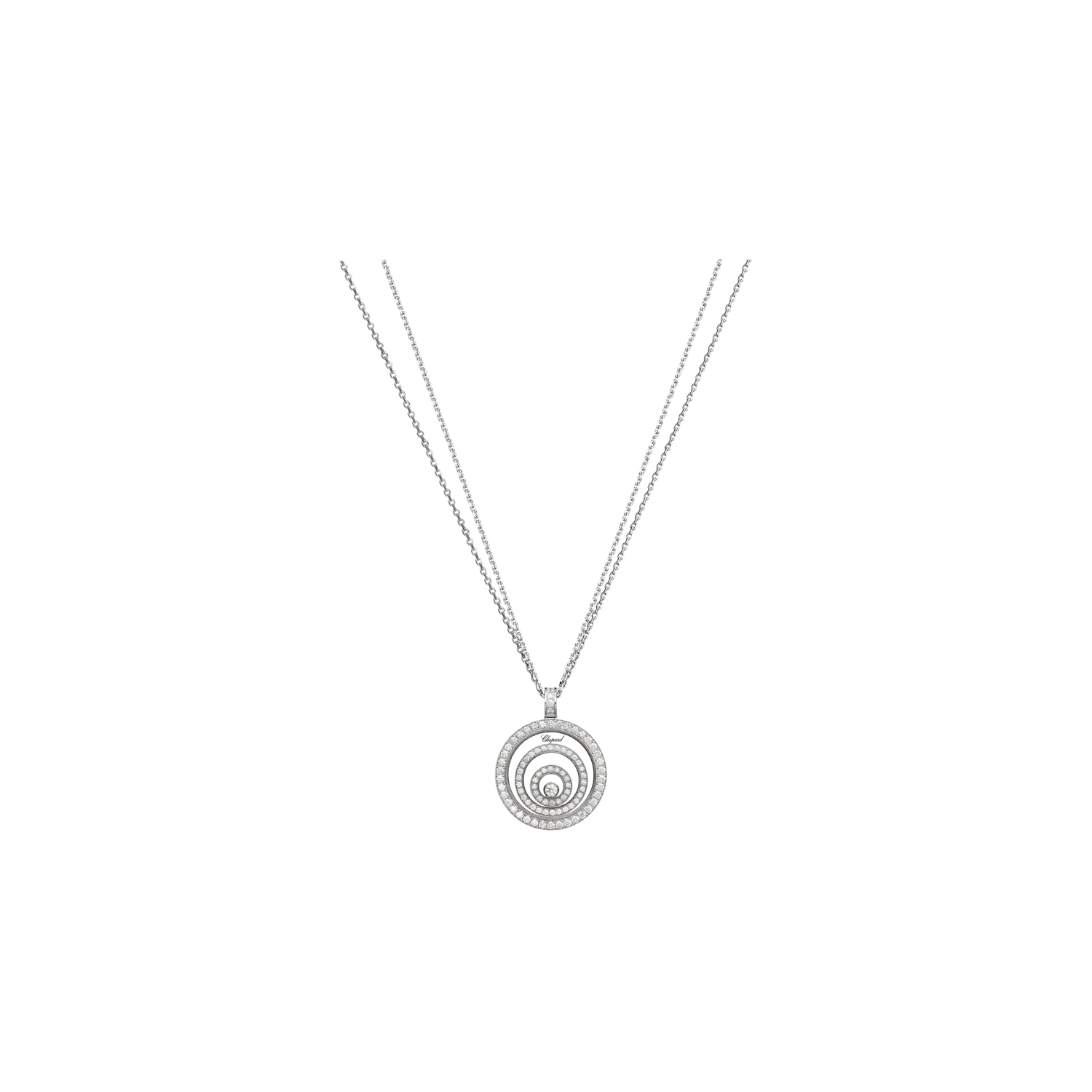 

Подвеска Chopard с цепочкой из белого золота и бриллиантовым паве