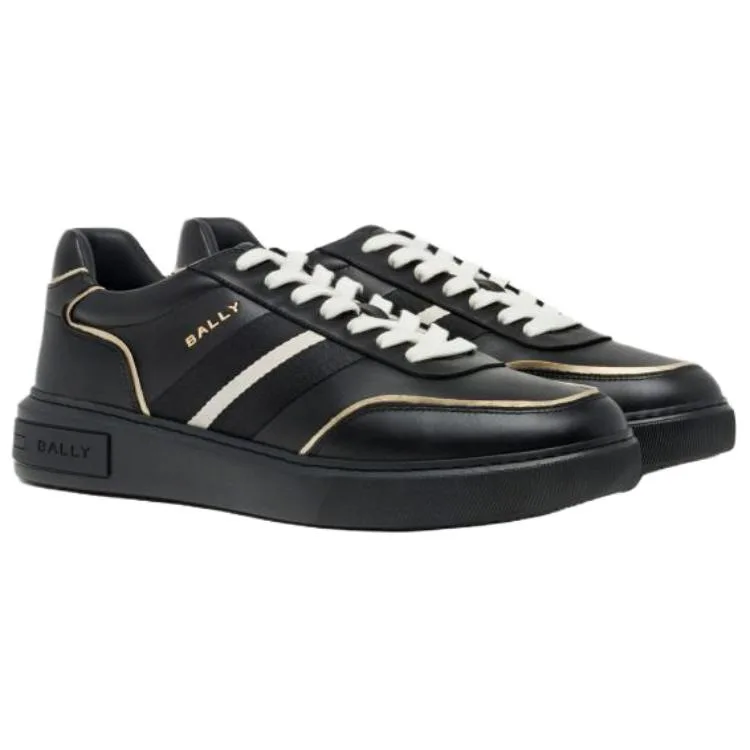 BALLY Кроссовки скейтерские мужские low top из кожи коровы черные — фото 4