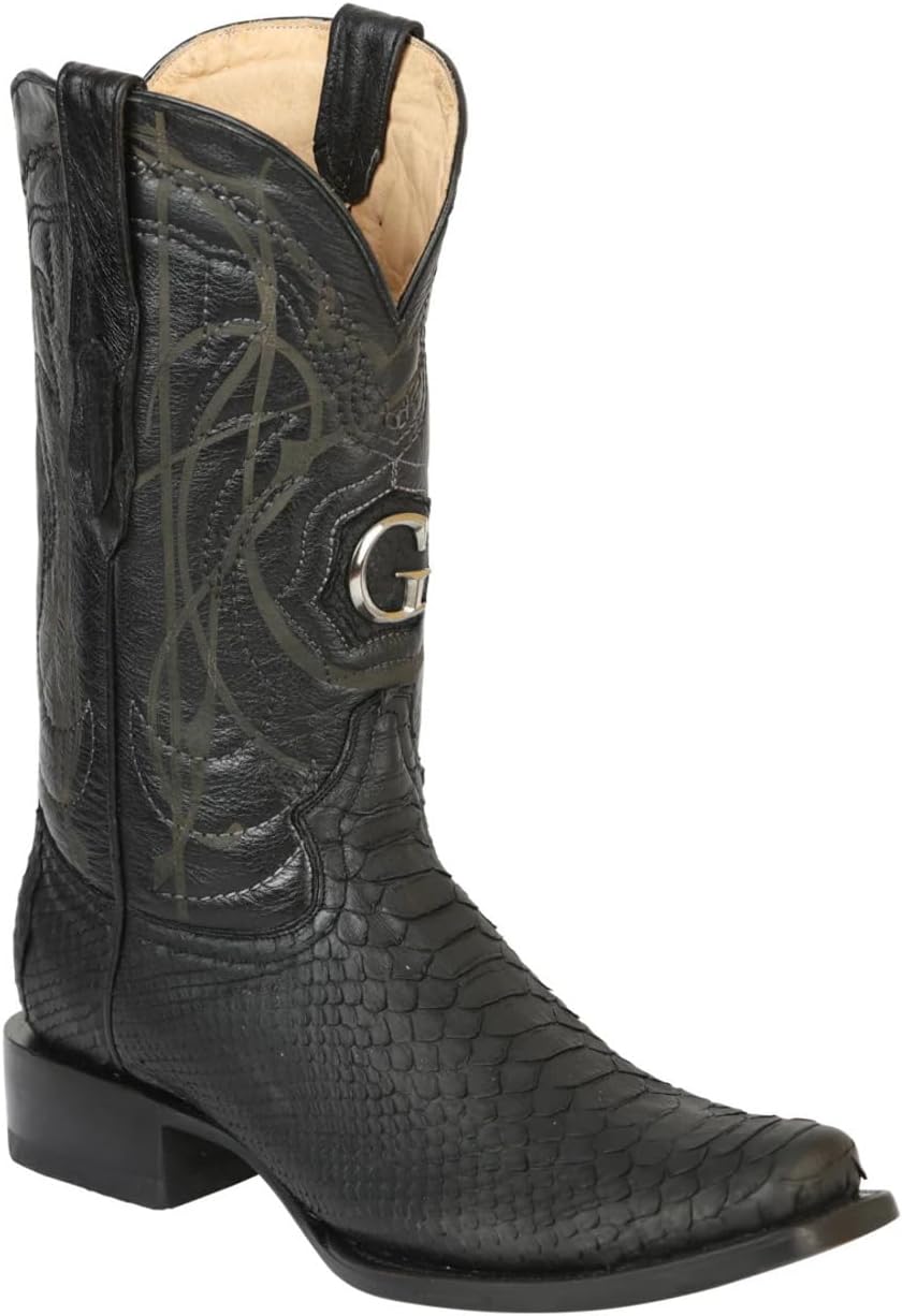 

Мужские ковбойские сапоги El General из экзотической кожи питона - черные Generic