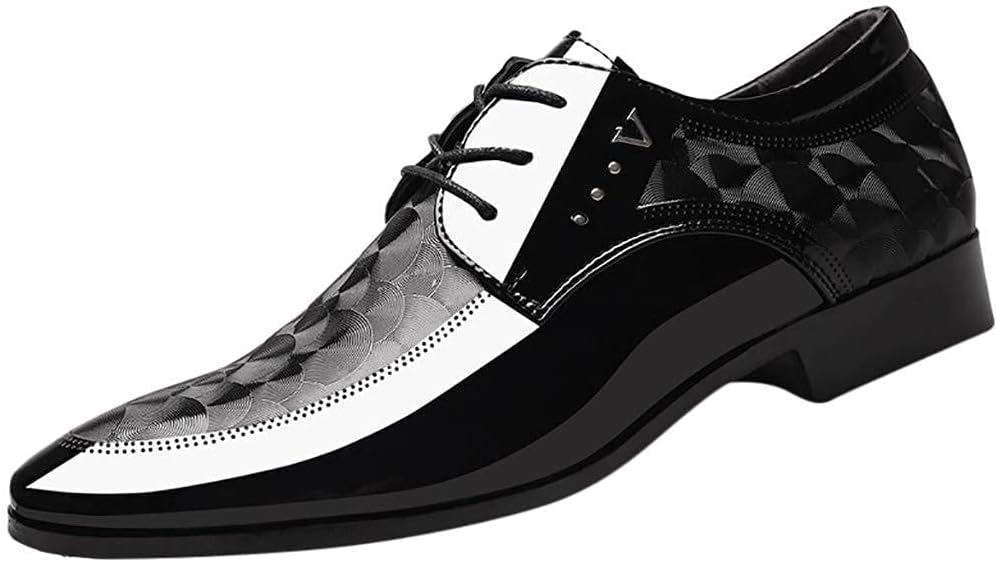 

Мужские туфли BORAMAX из искусственной кожи с шнуровкой, деловые, модные, для свадьбы, под костюм, удобные с острым носком, оксфорды, черный