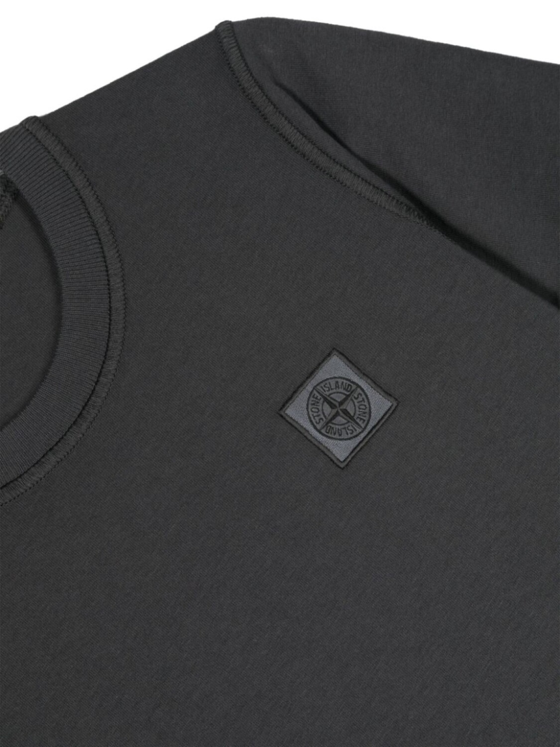 Stone Island Junior футболка с нашивкой-логотипом, серый — фото 3