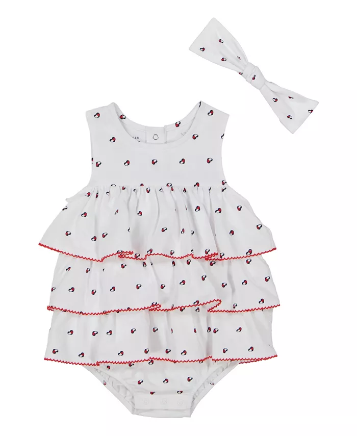 

Детский комплект для девочек из 2 предметов: песочник с логотипом и повязка на голову Tommy Hilfiger