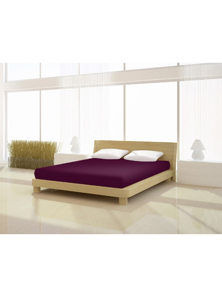 

Простыня на подгонке MrSandman Elastan basic 90 100 x 200 220 cm, цвет aubergine