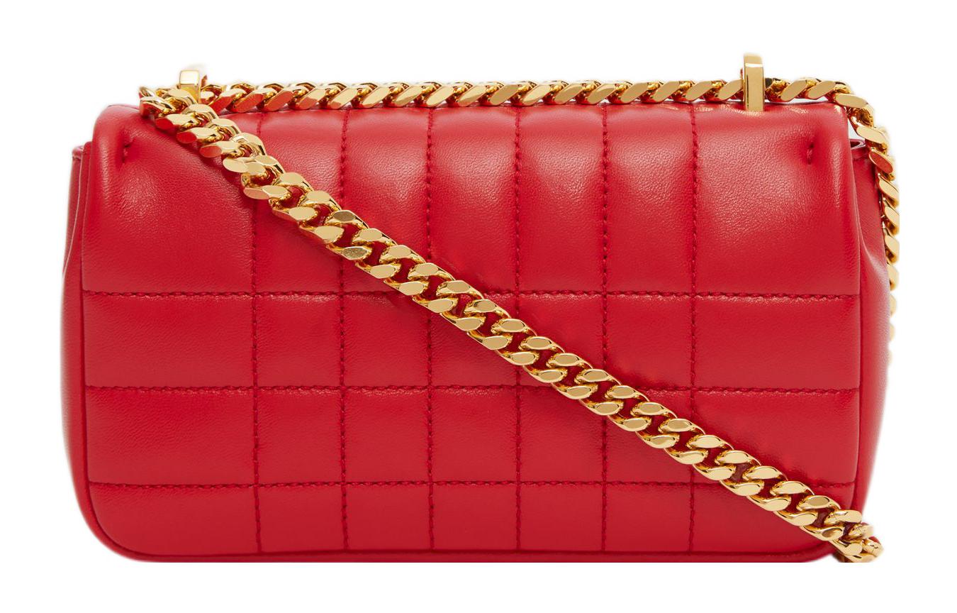 Мини-сумка Burberry кроссбоди из натуральной кожи ягненка, ярко-красная — фото 3