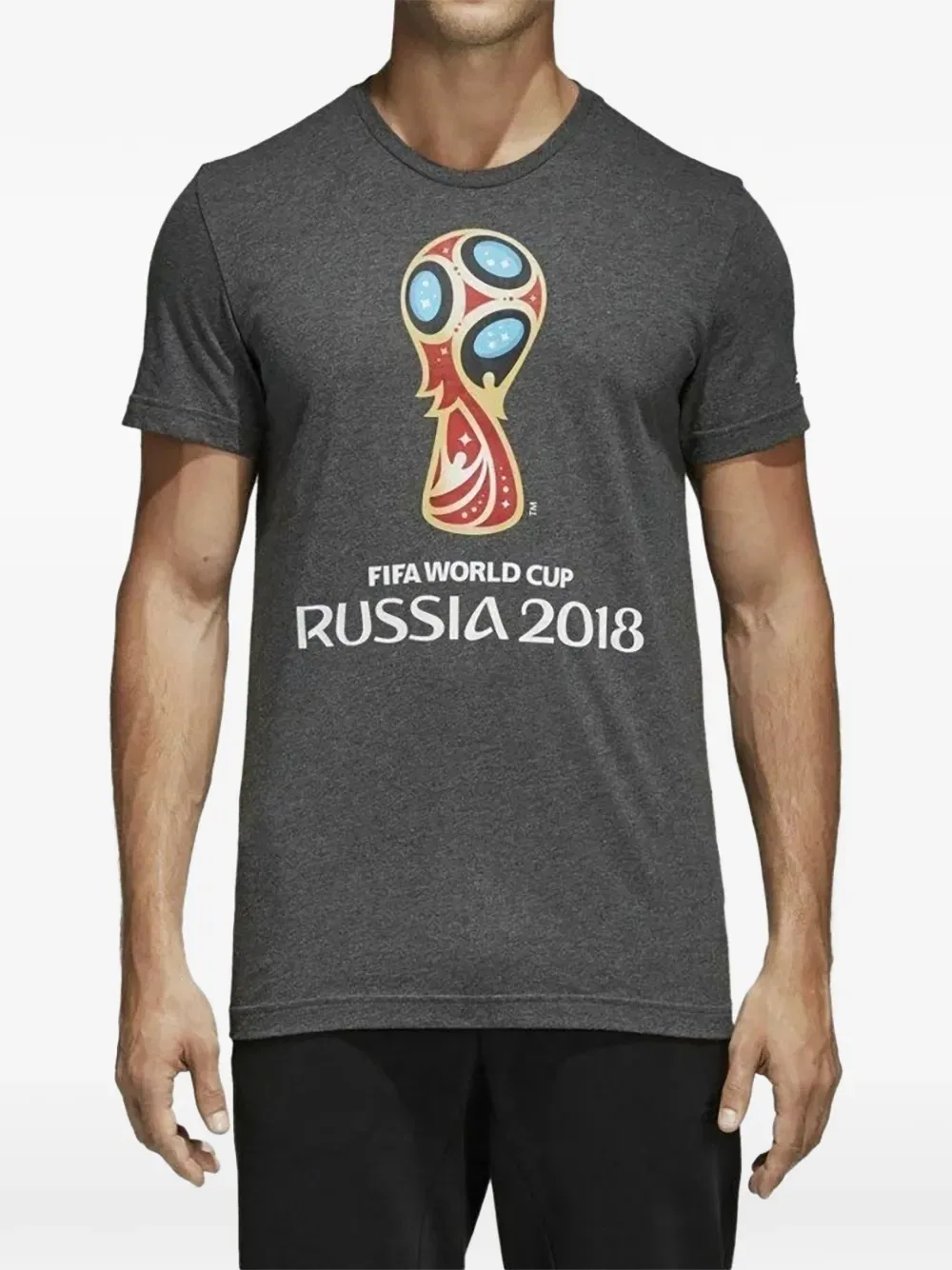 Футболка с графическим принтом Adidas, серый