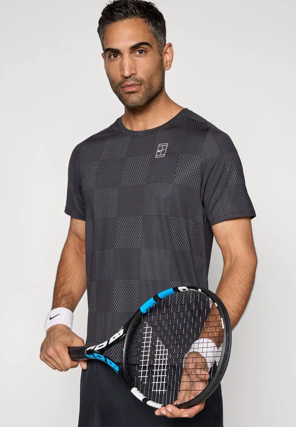Спортивная футболка nikecourt advantage с принтом на верхней части Nike Performance, Black/White — фото 4