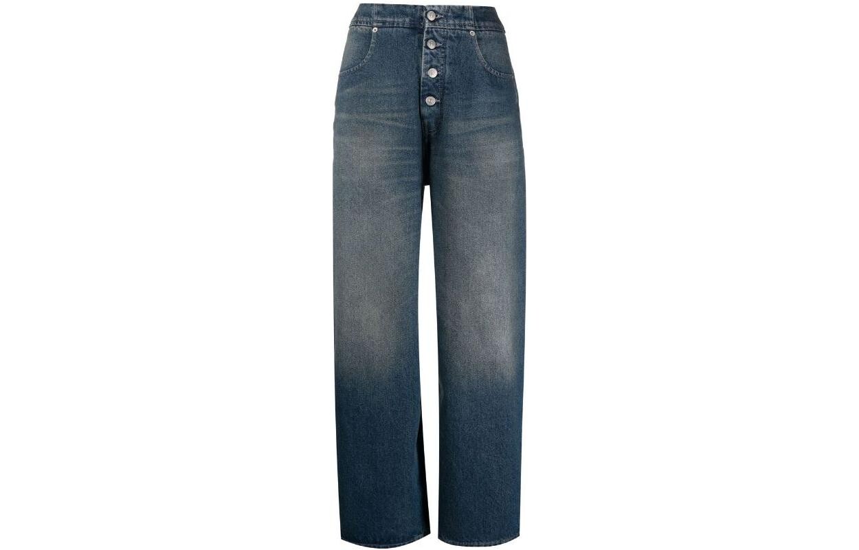 

Джинсы женские Mm6 Maison Margiela с потертостями, синий
