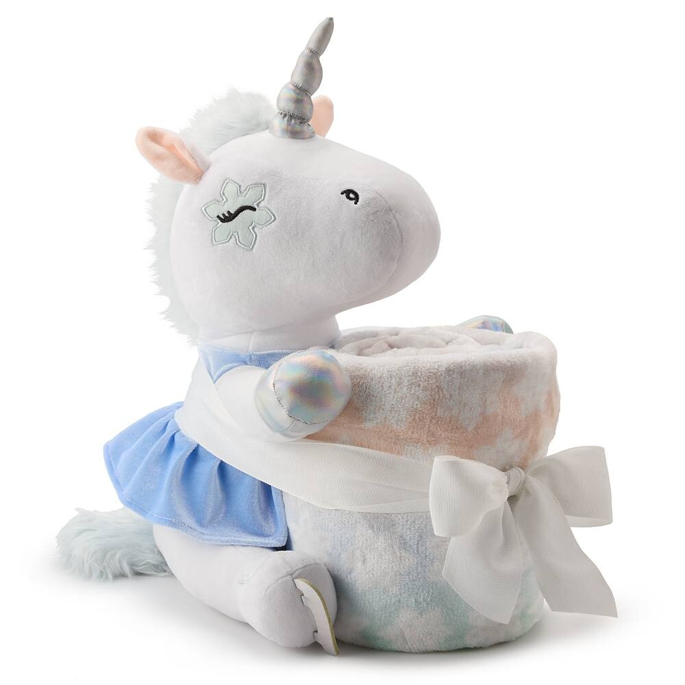 

Набор подушек и пледов The Big One Kids Blue Unicorn Pillow Buddy, цвет Ice Skating Unicorn