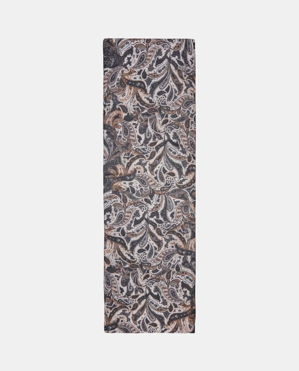 

Шарф из переработанного полиэстера с цветочным узором Codello, серый