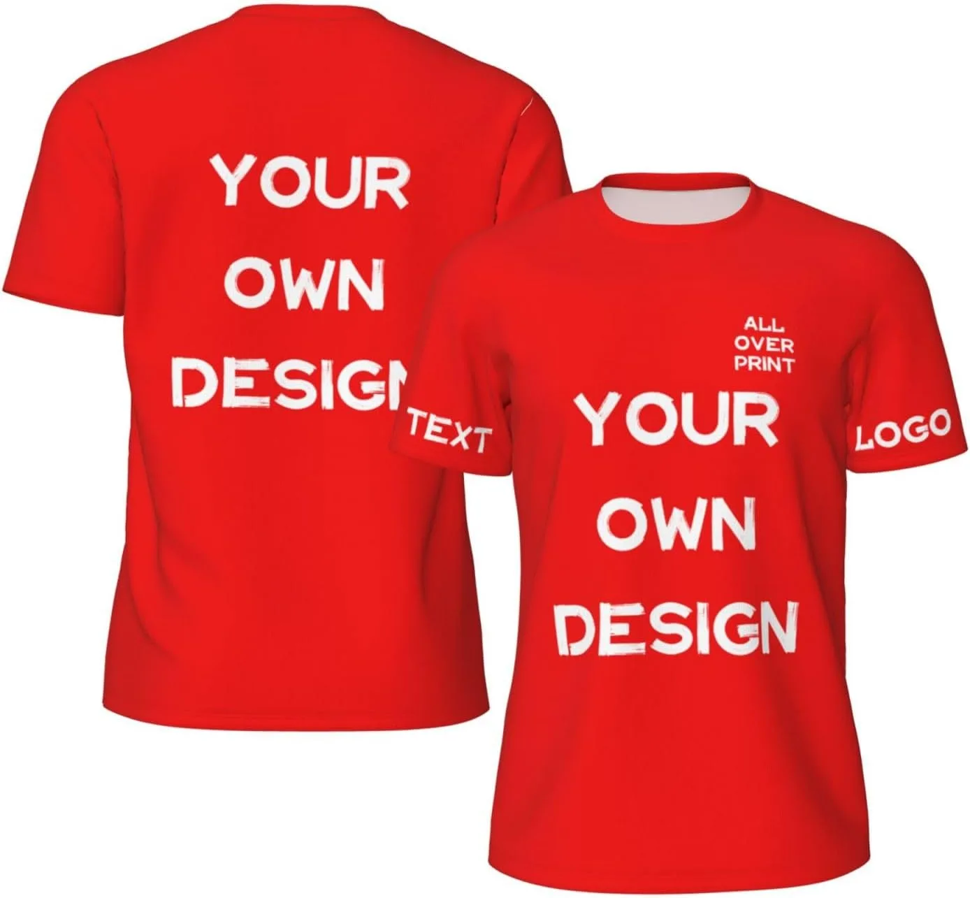 

Футболка с принтом на 4 сторонах