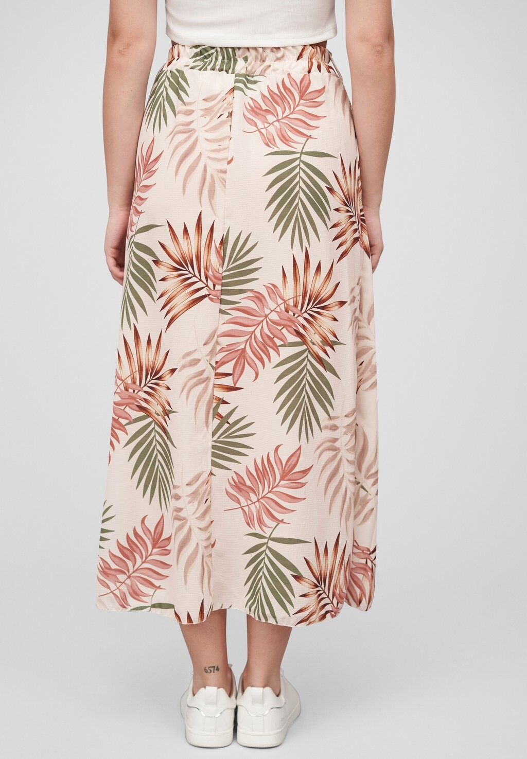 

Юбка макси LONGFORM MIT ALLOVER BLÄTTER PRINT Cloud 5ive, белый
