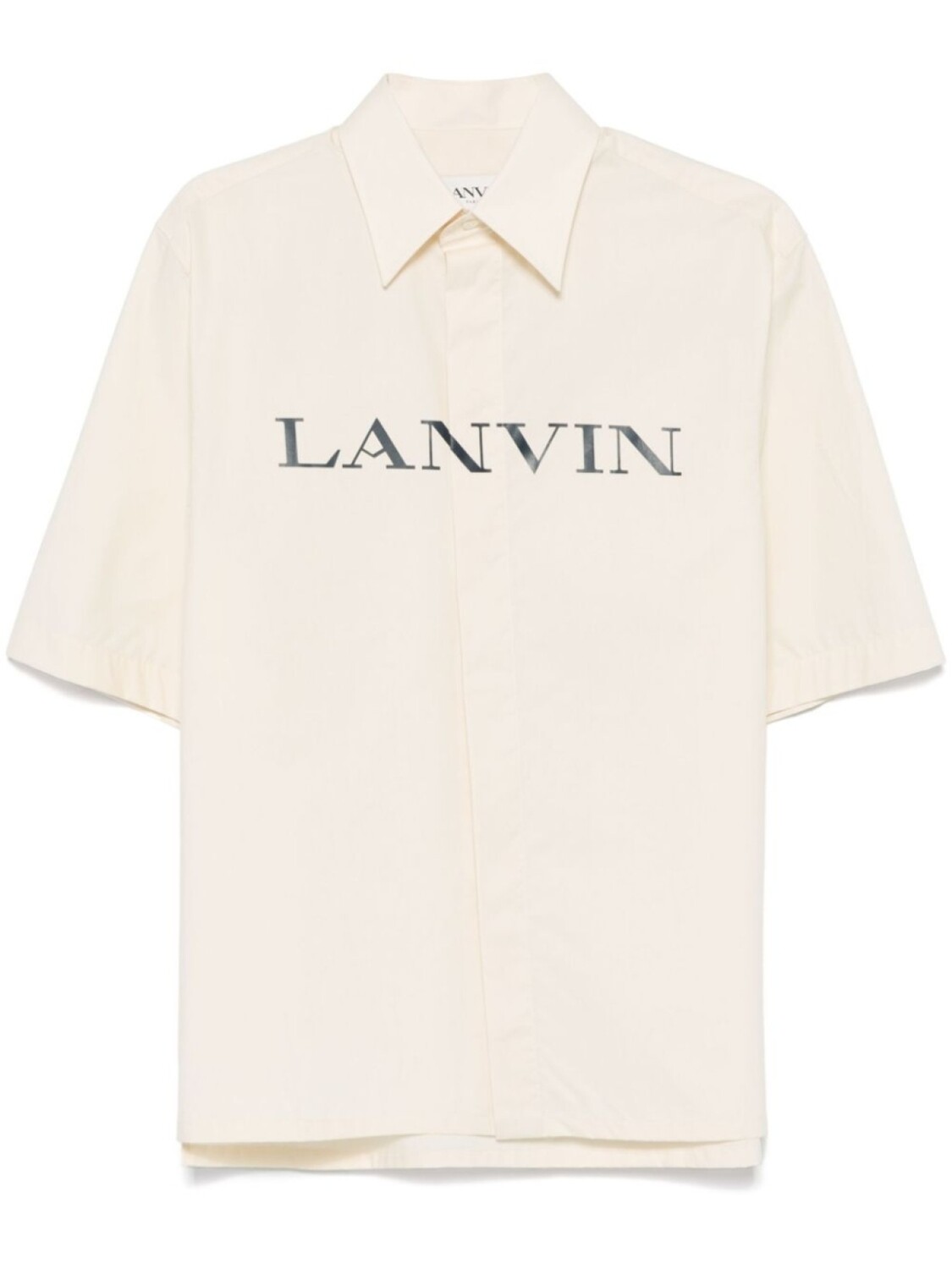 

Рубашка с логотипом Lanvin, нейтральный цвет
