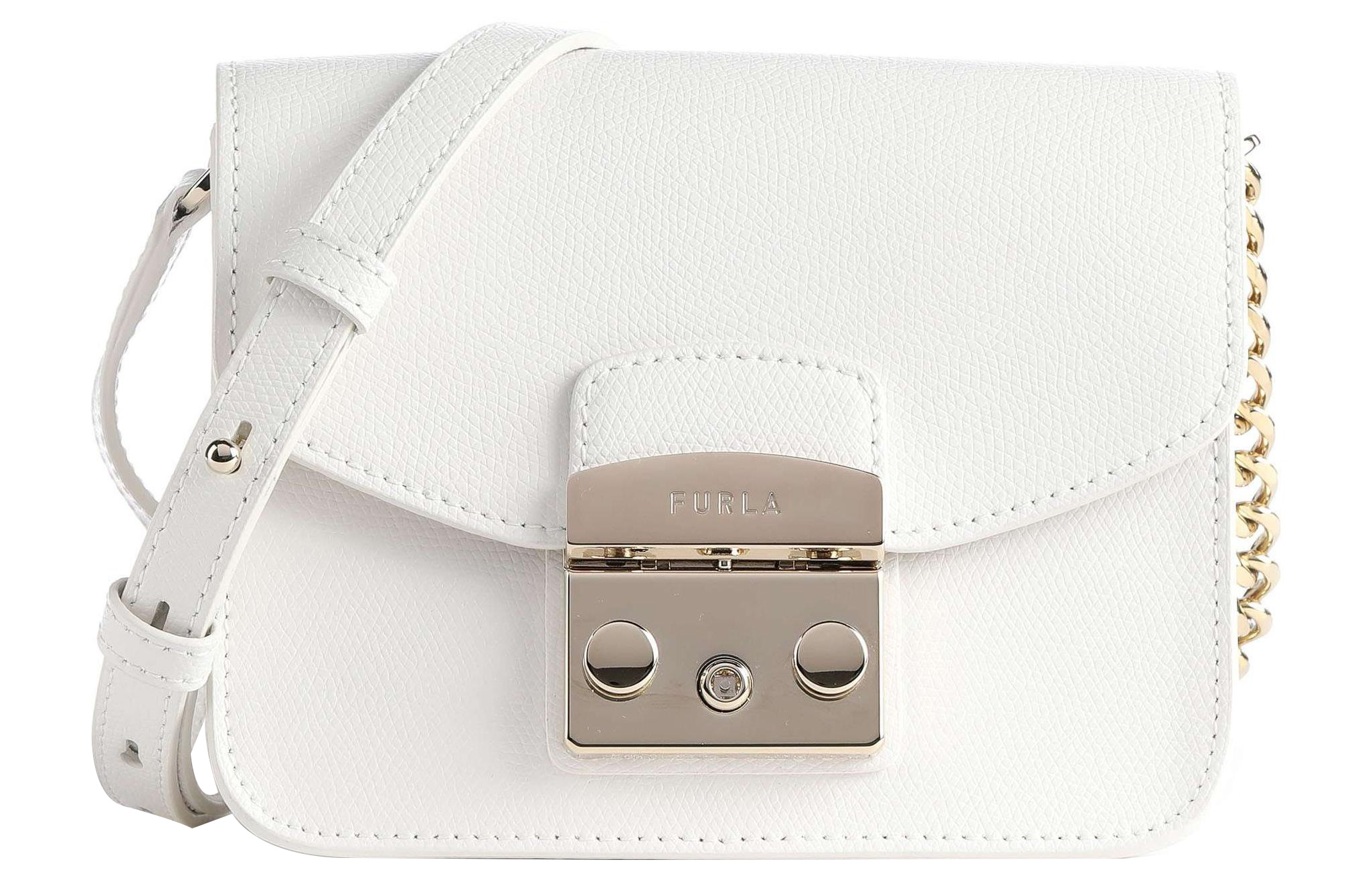 

Furla Метрополис коллекция кожаная сумка через плечо женская розовая белая