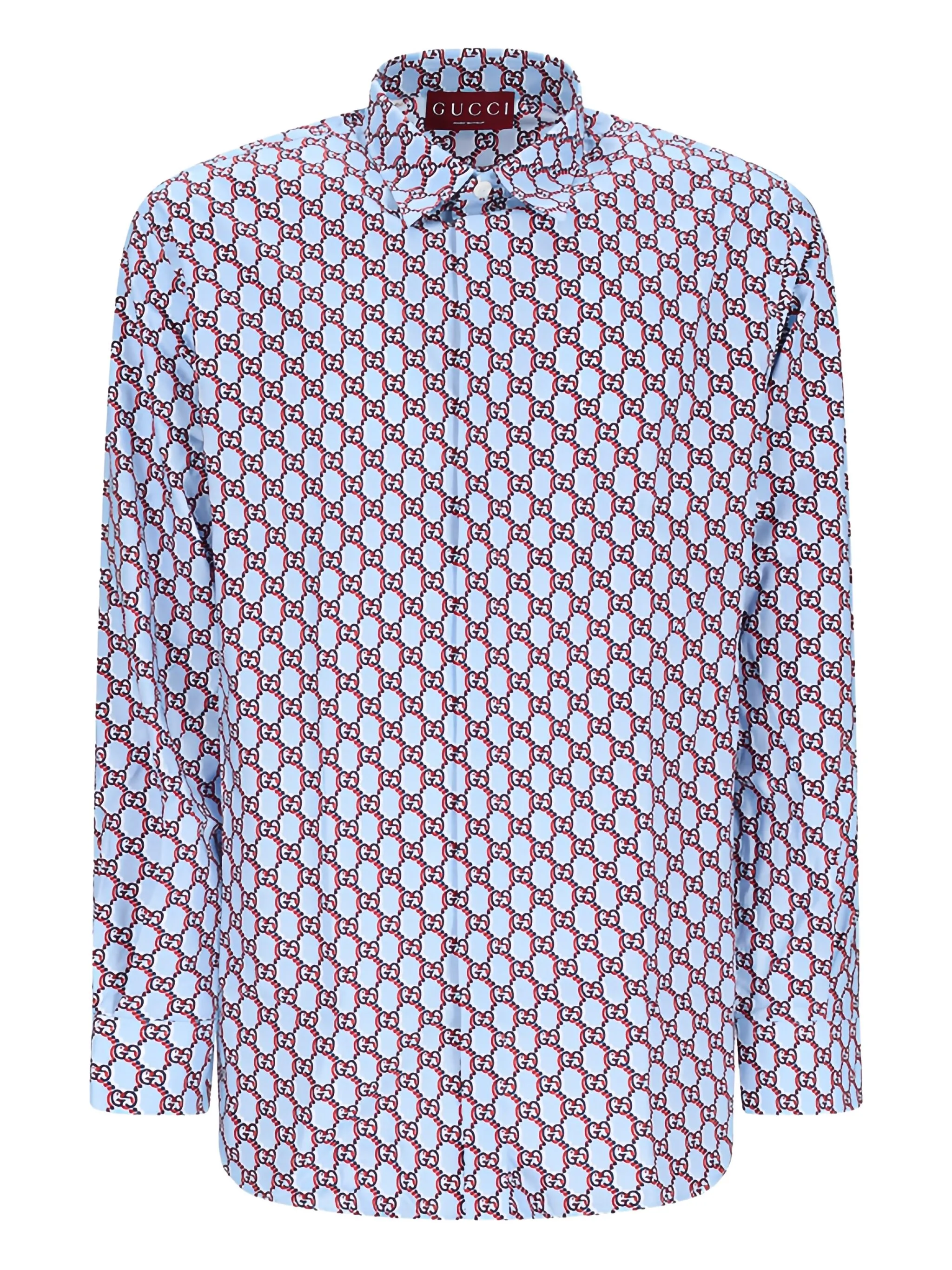 

Рубашка с монограммой GG Gucci, синий