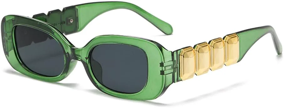 

Солнцезащитные очки прямоугольной формы, модные, для женщин и мужчин, квадратные, для активного отдыха, путешествий, зеленые, один размер MTZJH, One Color