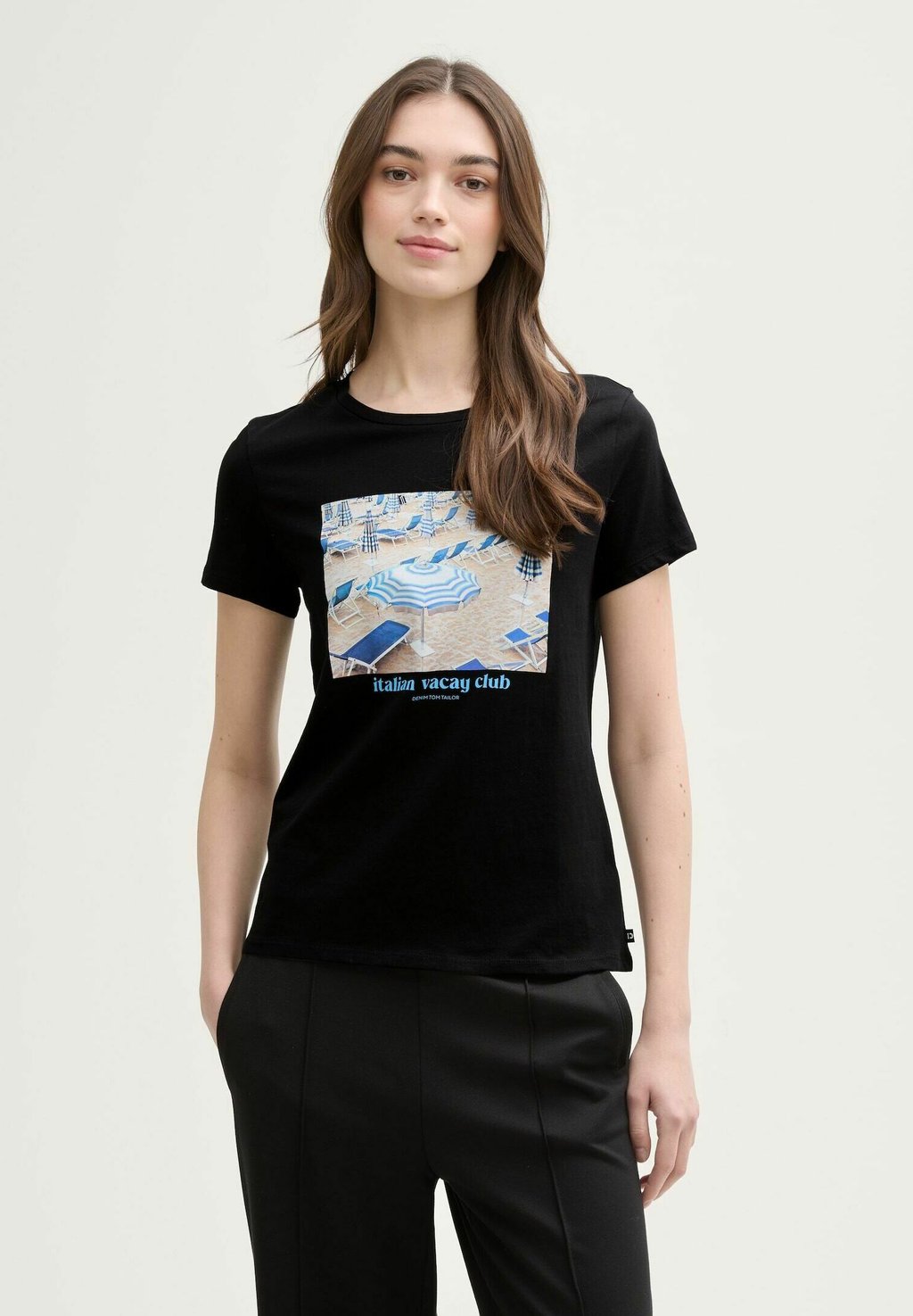 

Футболка с принтом MIT FOTOPRINT TOM TAILOR DENIM, черный