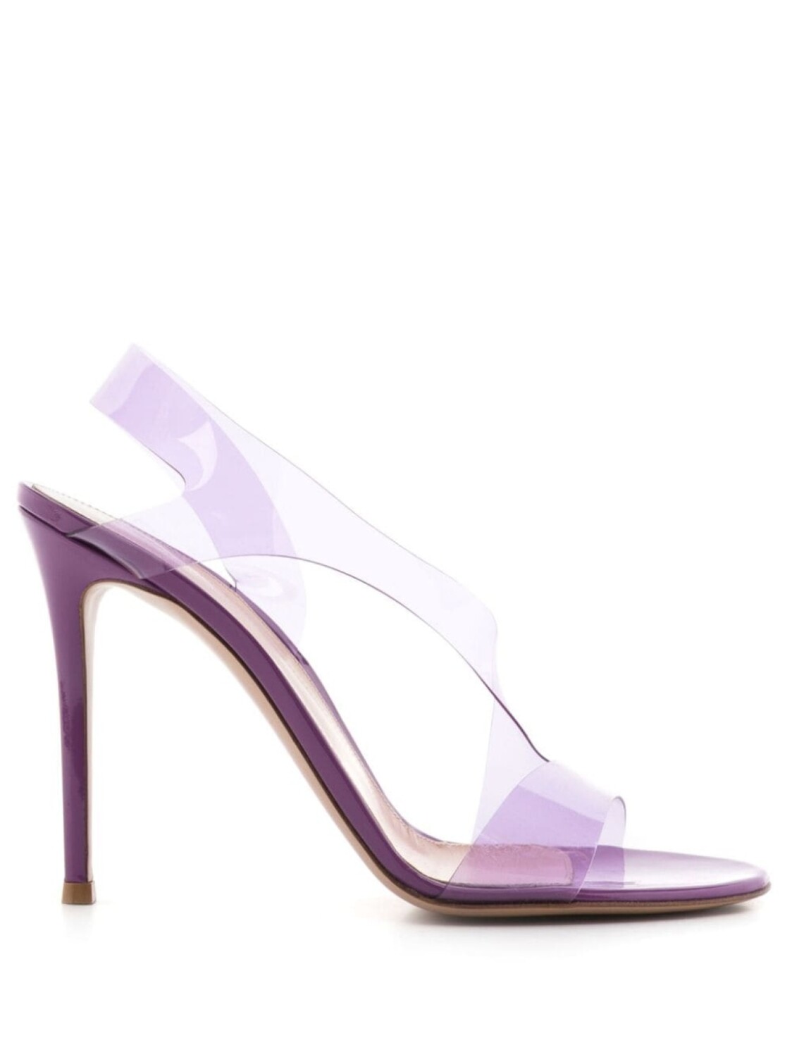 

Gianvito Rossi прозрачные босоножки Metropolis 105 с вырезами, фиолетовый
