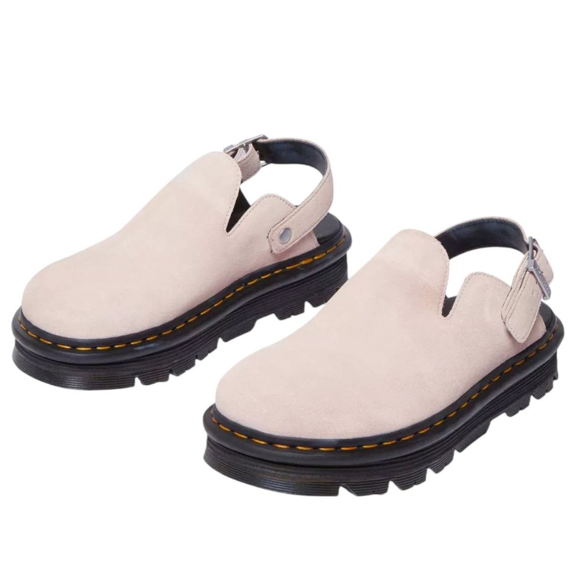 Мюли Dr. Martens Zebzag из замши, цвет «пудрово-розовый» — фото 4