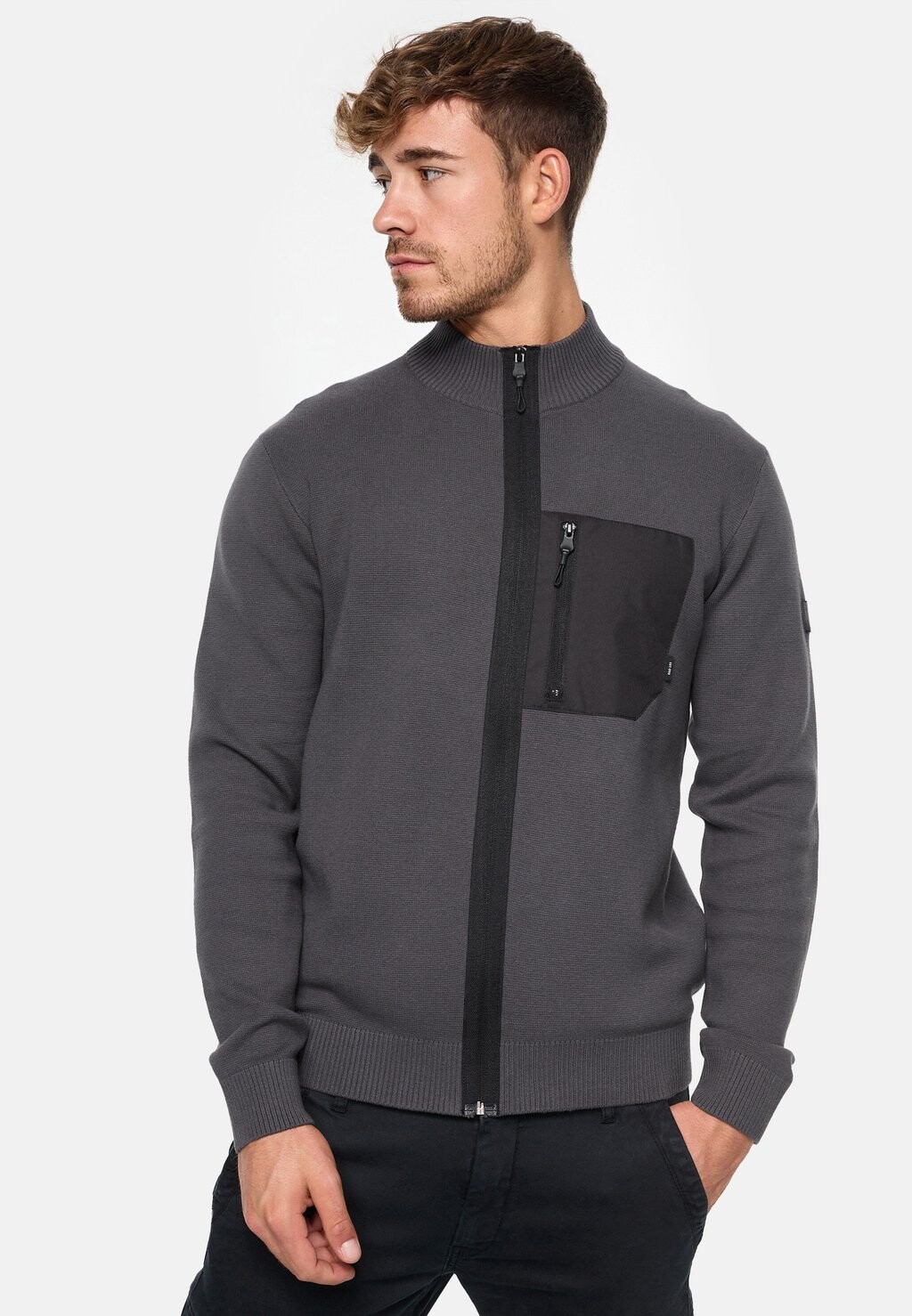 

Кардиган MANUEL INDICODE JEANS, цвет dk grey