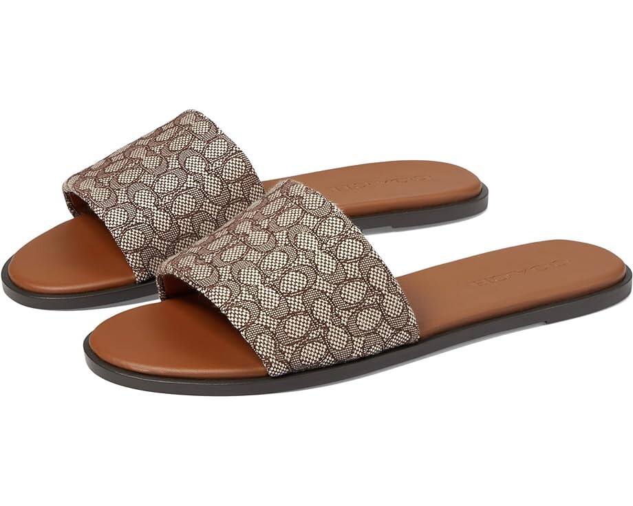 

Сандалии COACH Holly Mini Signature Jacquard, цвет Cocoa/Burnished Amber