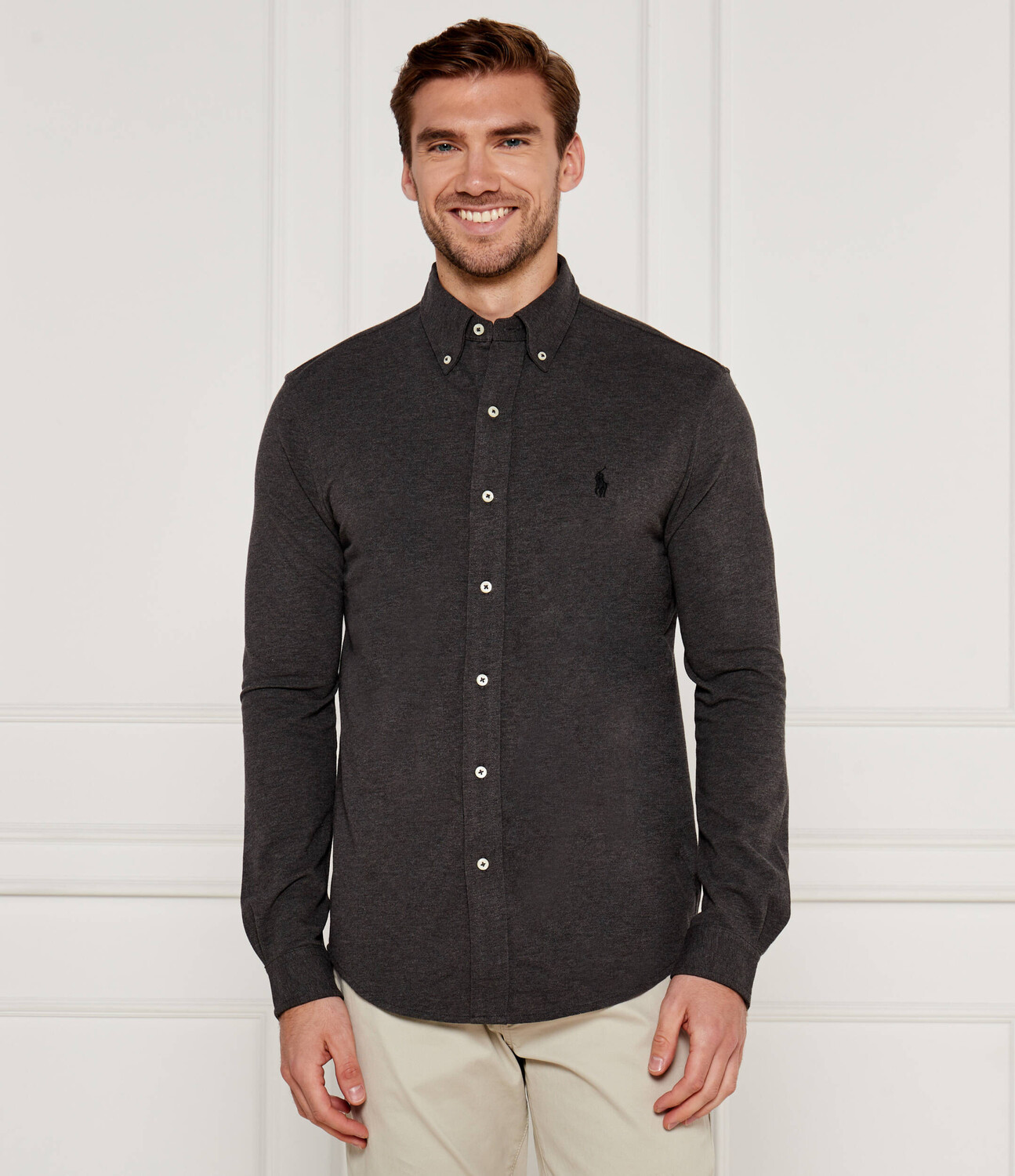 Рубашка POLO RALPH LAUREN Regular Fit, цвет grafite