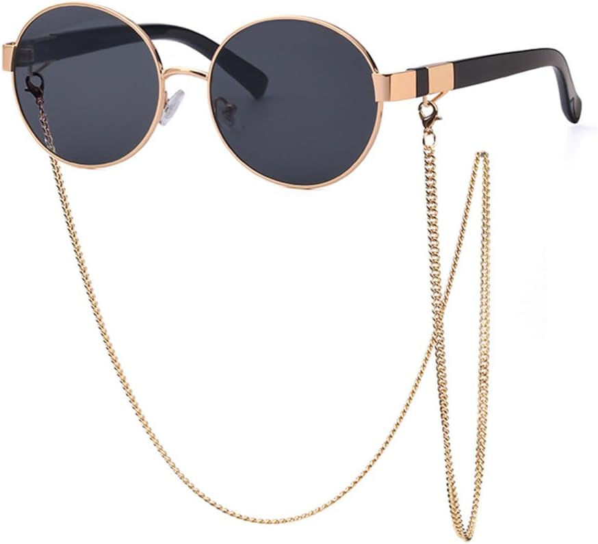 

Женские солнцезащитные очки с цепочкой, модные солнцезащитные очки, новые роскошные круглые классические очки для активного отдыха, мужские ретро-очки для вечеринок и походов TYUVIVO, C7