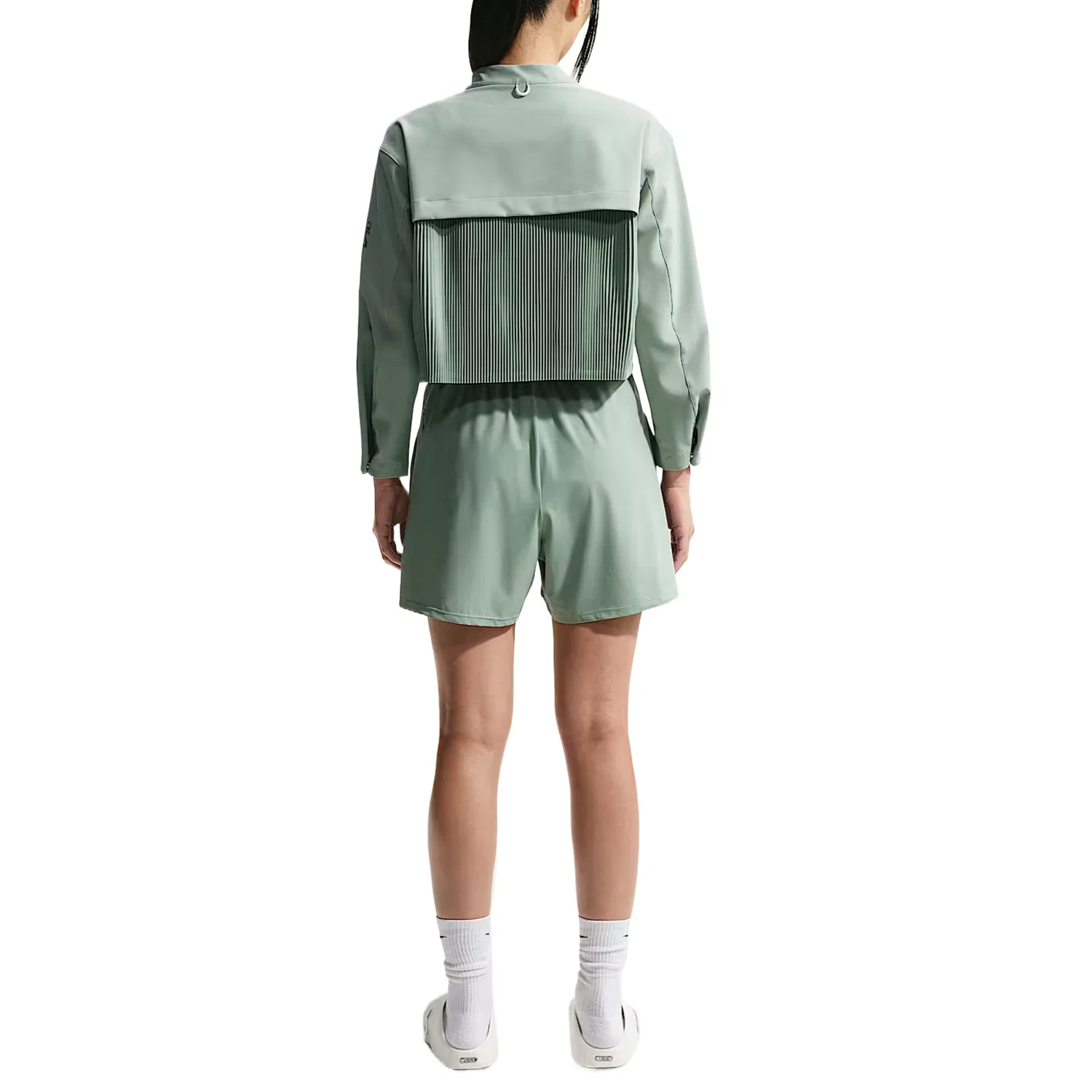 Куртка женская кроеная 24.7 PerfectStretch Dri-FIT свободного кроя Nike, Steam/Vapor/Dutch Green — фото 3