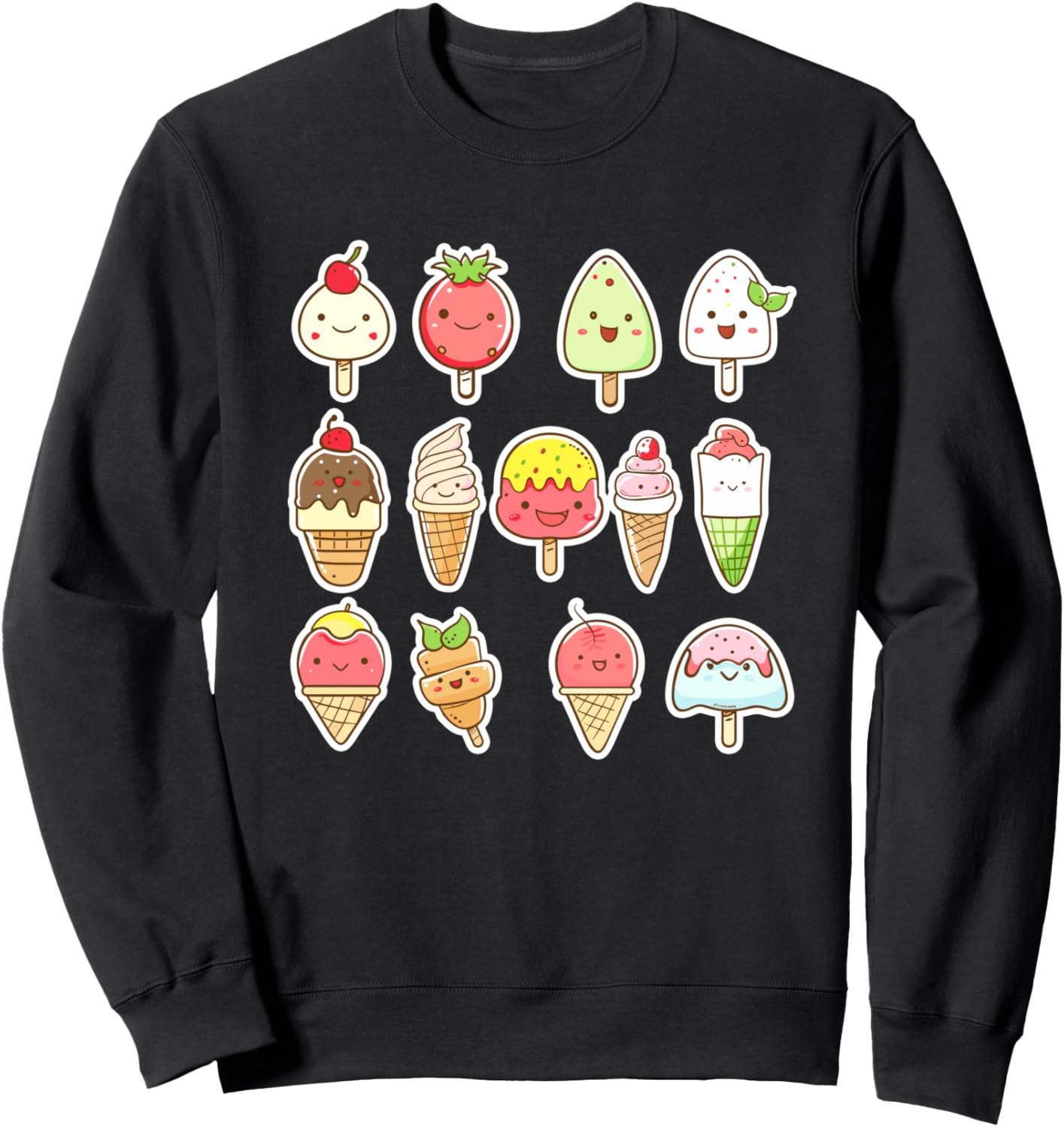 

Толстовка с мультяшным рисунком мороженого Ice Cream Guy Shirts And Gifts, черный
