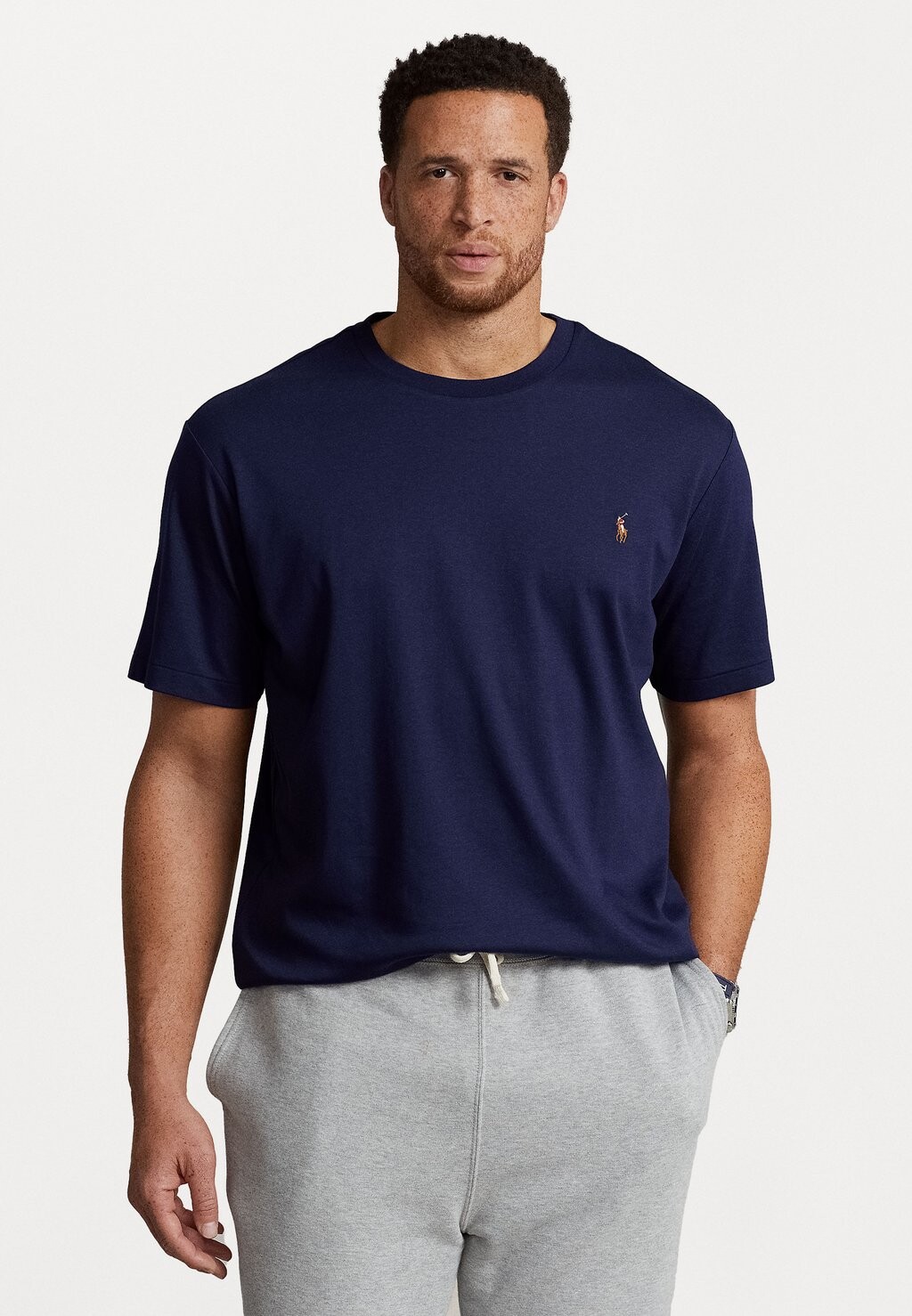 

Базовая футболка КОРОТКИЙ РУКАВ Polo Ralph Lauren Big & Tall, изысканный темно-синий цвет