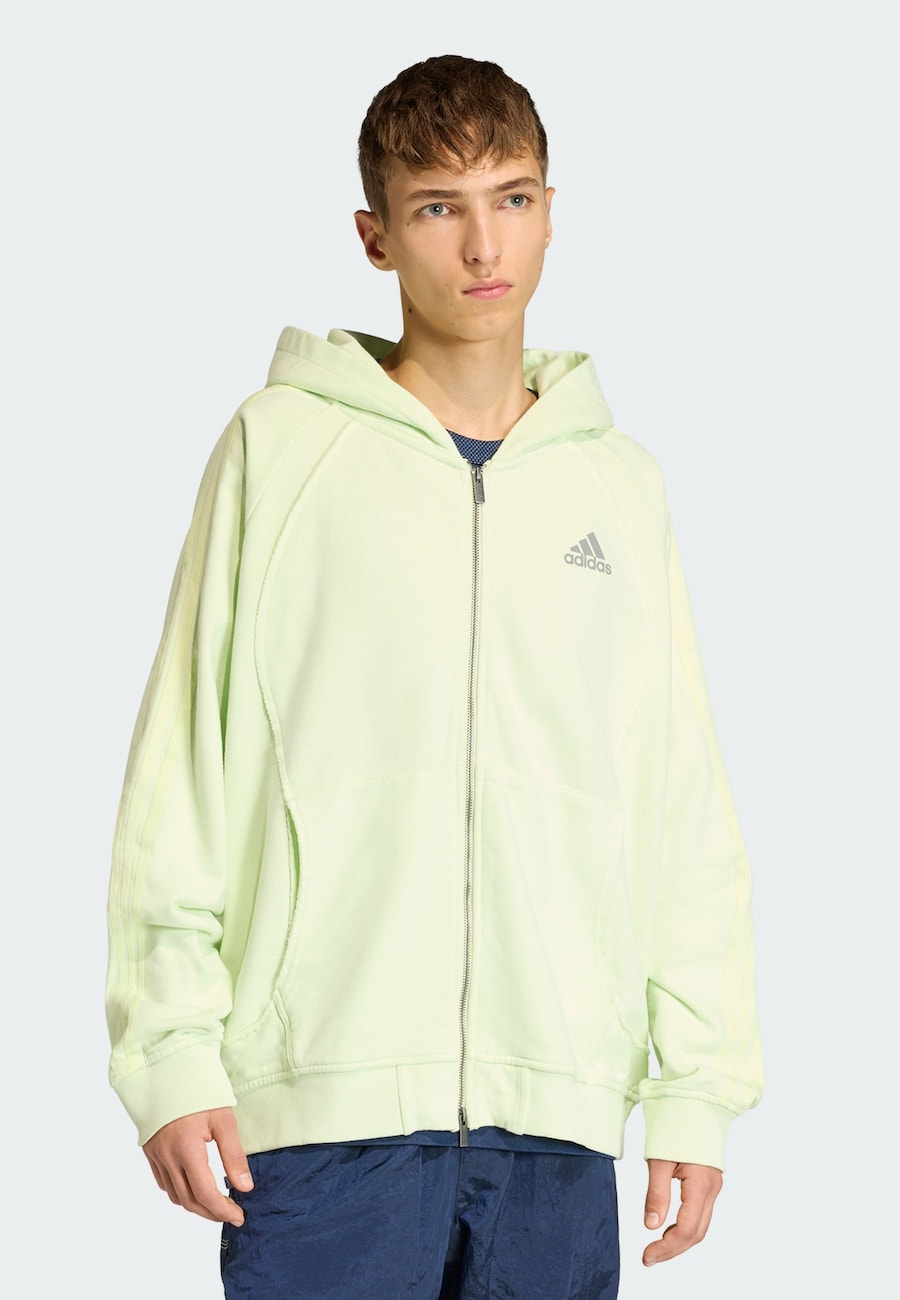 Толстовка с капюшоном на молнии ADIDAS ORIGINALS Adilenium Season 4 Teamgeist, светло-зеленый — фото 2