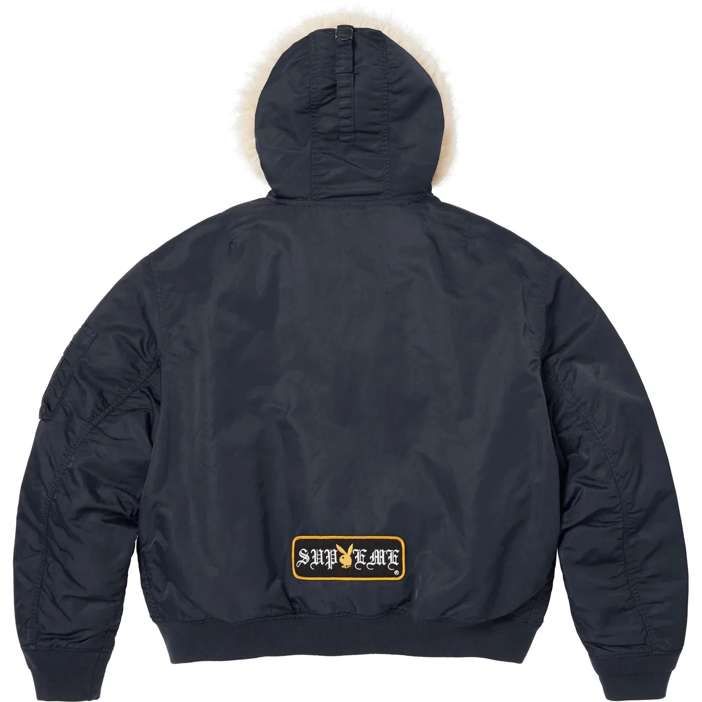 Куртка-пуховик MA-1 с капюшоном x Playboy SS26 WEEK3, унисекс Supreme, Marine Blue/Navy — фото 4