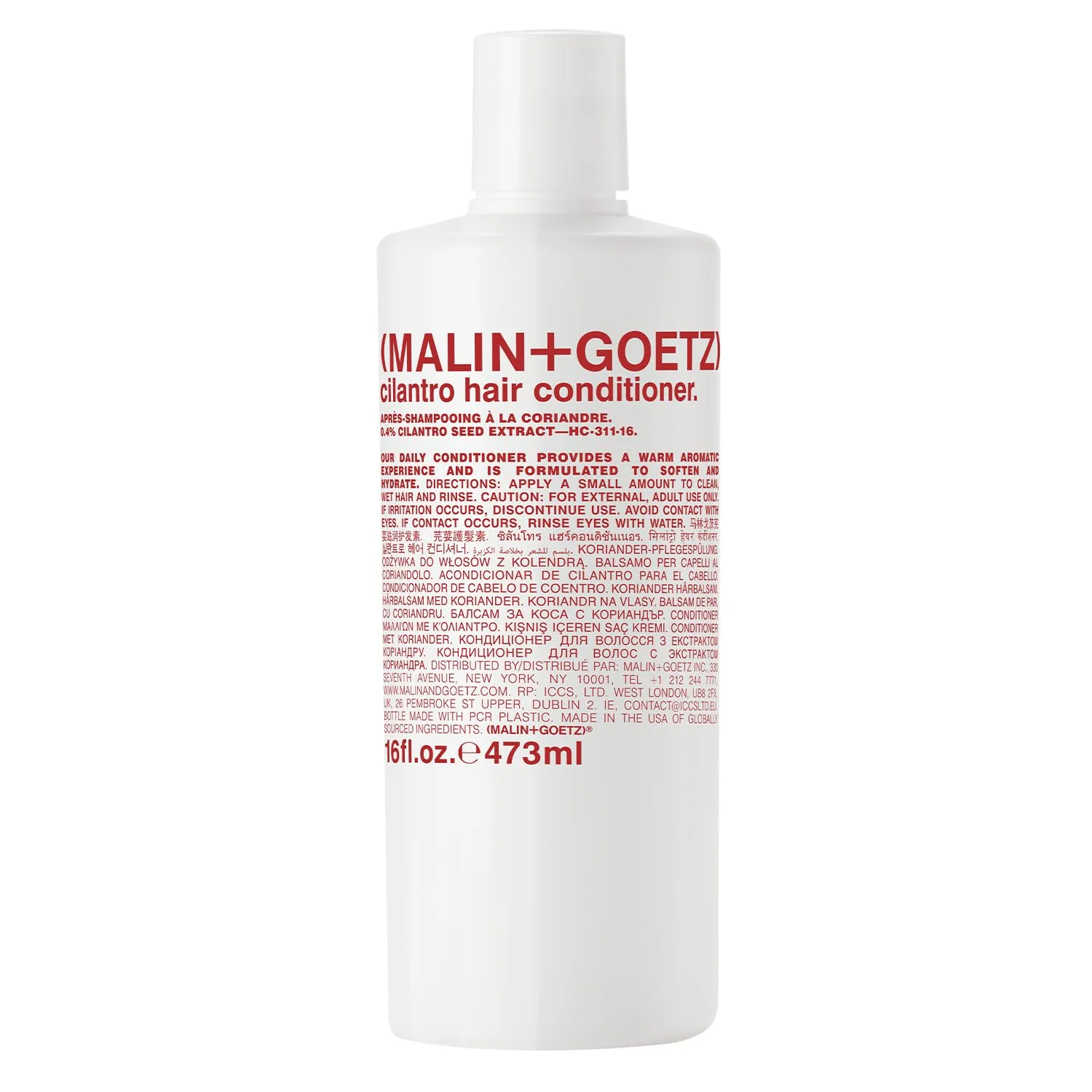 Malin+Goetz кондиционер для волос с кинзой, экстракт кинзы, масло ши, жирные кислоты, увлажняет, распутывает, против пушистости, веганский, без жестокости (8 унций/16 унций/заправка) 473 мл (.)