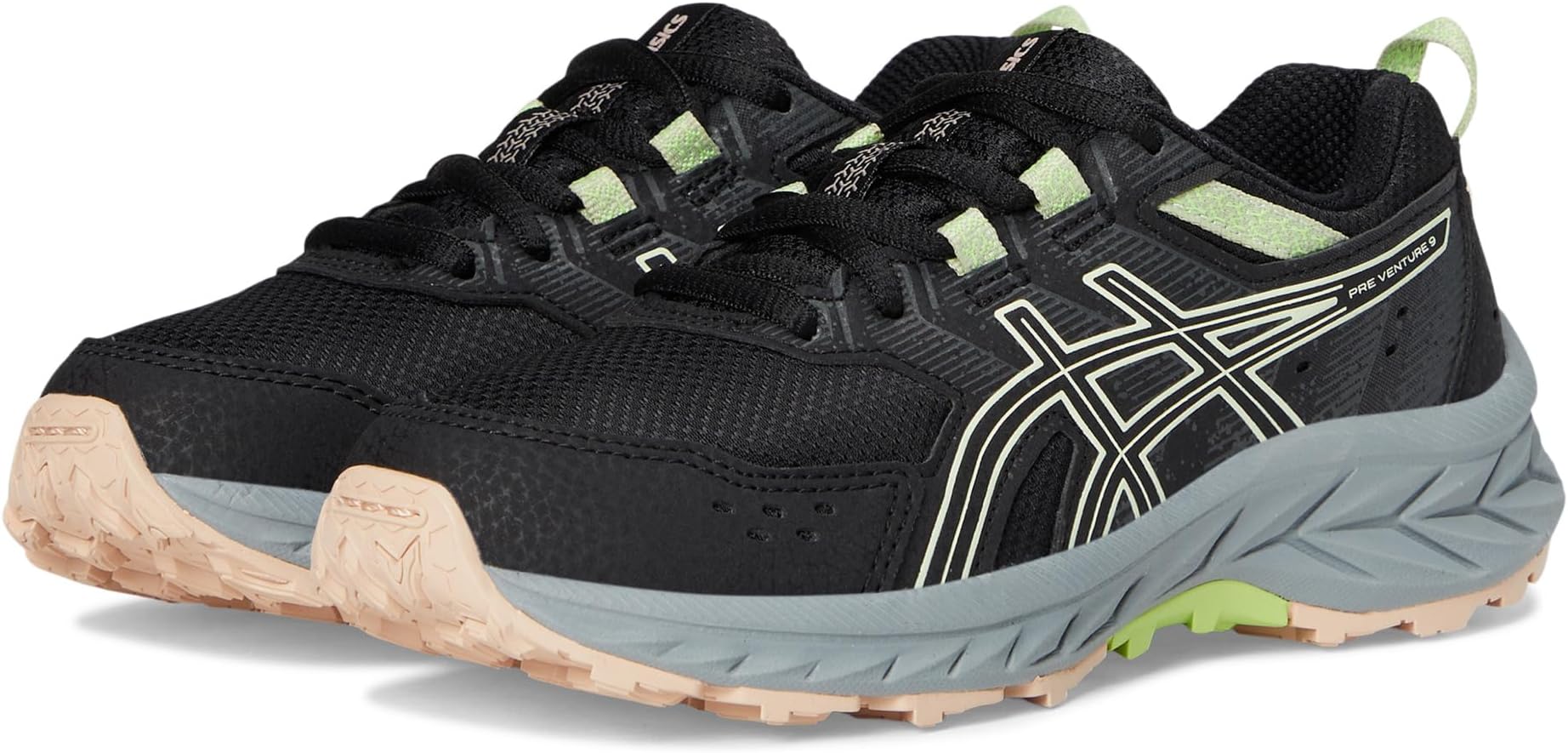 

Кроссовки ASICS Kids Gel-Venture 9 Grade School, цвет Black/Whisper Green