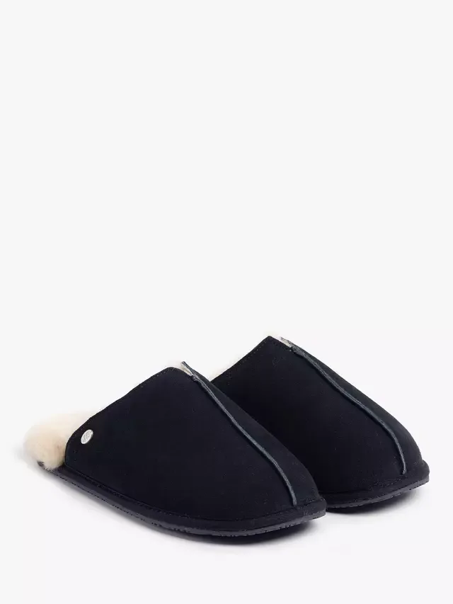 Тапочки-мулы из овчины Jude Just Sheepskin, Navy — фото 2