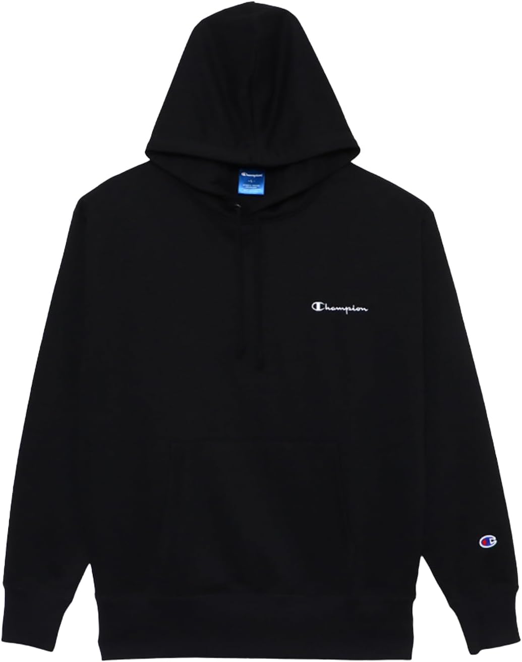 

Худи Champion C3-YS151Z, с длинным рукавом, флисовой подкладкой, вышивкой, логотипом, мужская спортивная толстовка, черный