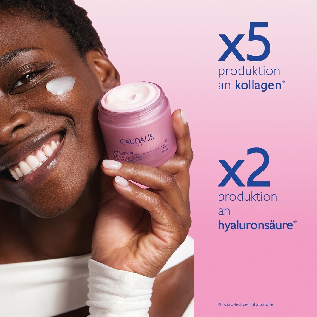 Крем для лица resveratrol lift kräuter-nachtcreme Caudalie, объем 50 мл — фото 3