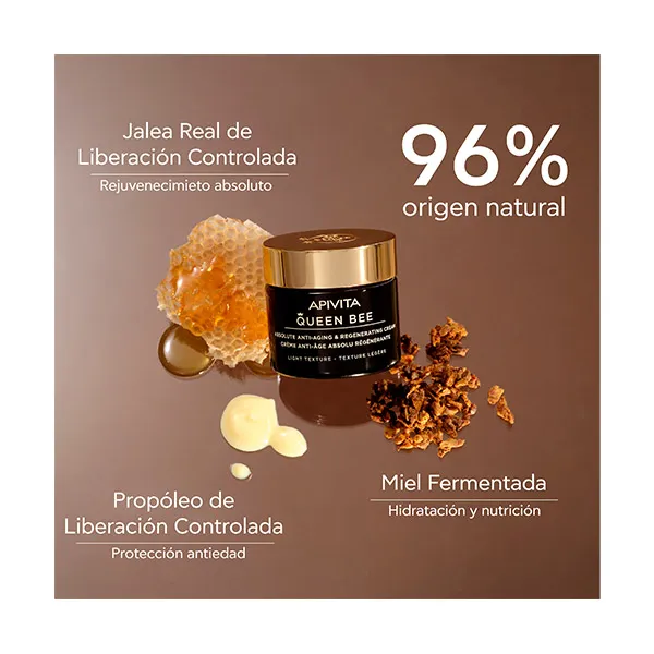 Регенерирующий крем для лица Queen Bee Crema Ligera Apivita, 50 ml — фото 3
