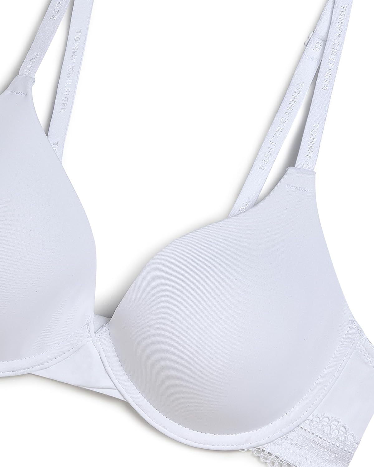 Женский бюстгальтер-майка Tommy Hilfiger с кружевной отделкой и микрофиброй, Bright White — фото 2
