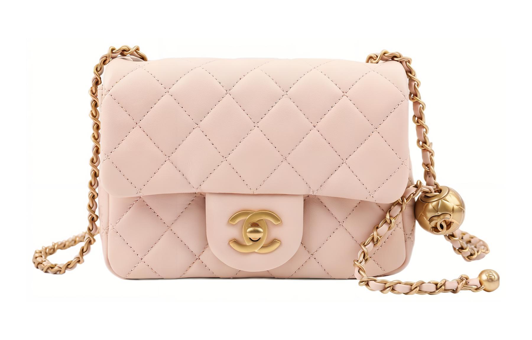 

CHANEL Классический клатч CF из овчины, женская сумка через плечо Cherry Blossom Pink