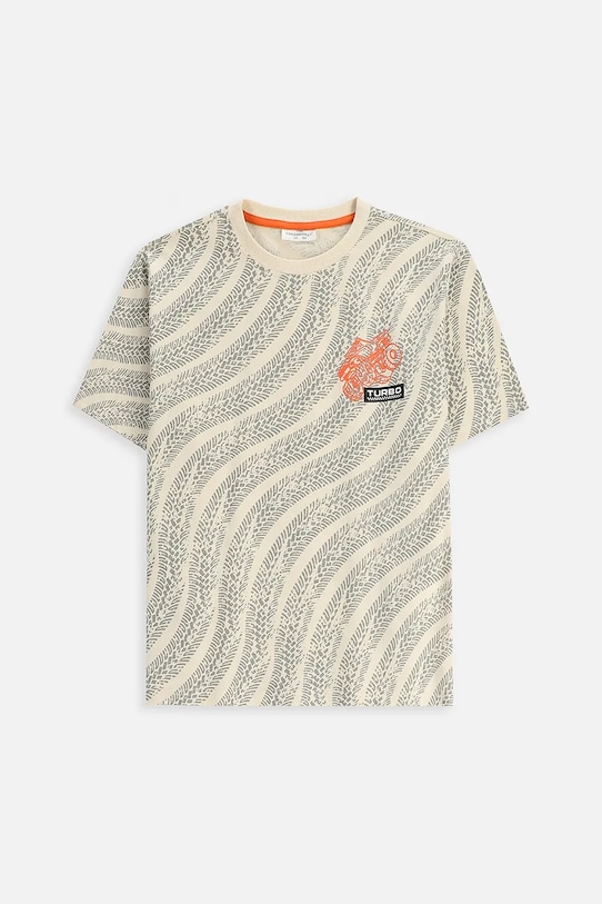 

Детская хлопковая футболка Coccodrillo, бежевый