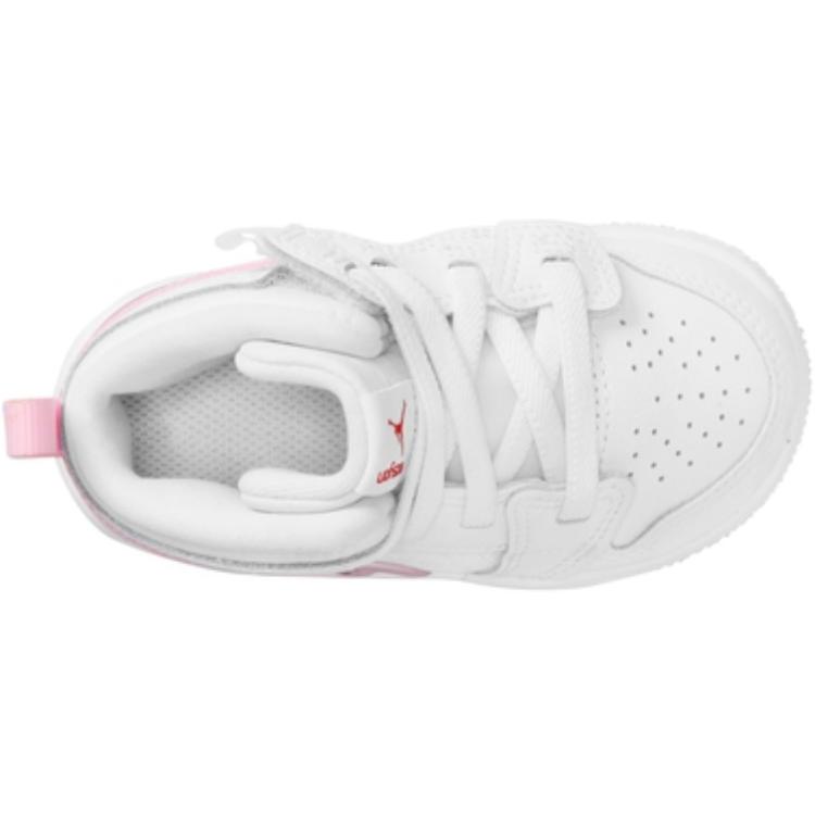 Jordan Скользостойкие износостойкие мид-топы White Pink для малышей — фото 4