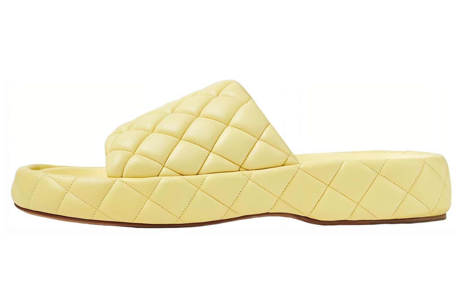 

Шлепанцы женские Bottega Veneta мягкие, желтый