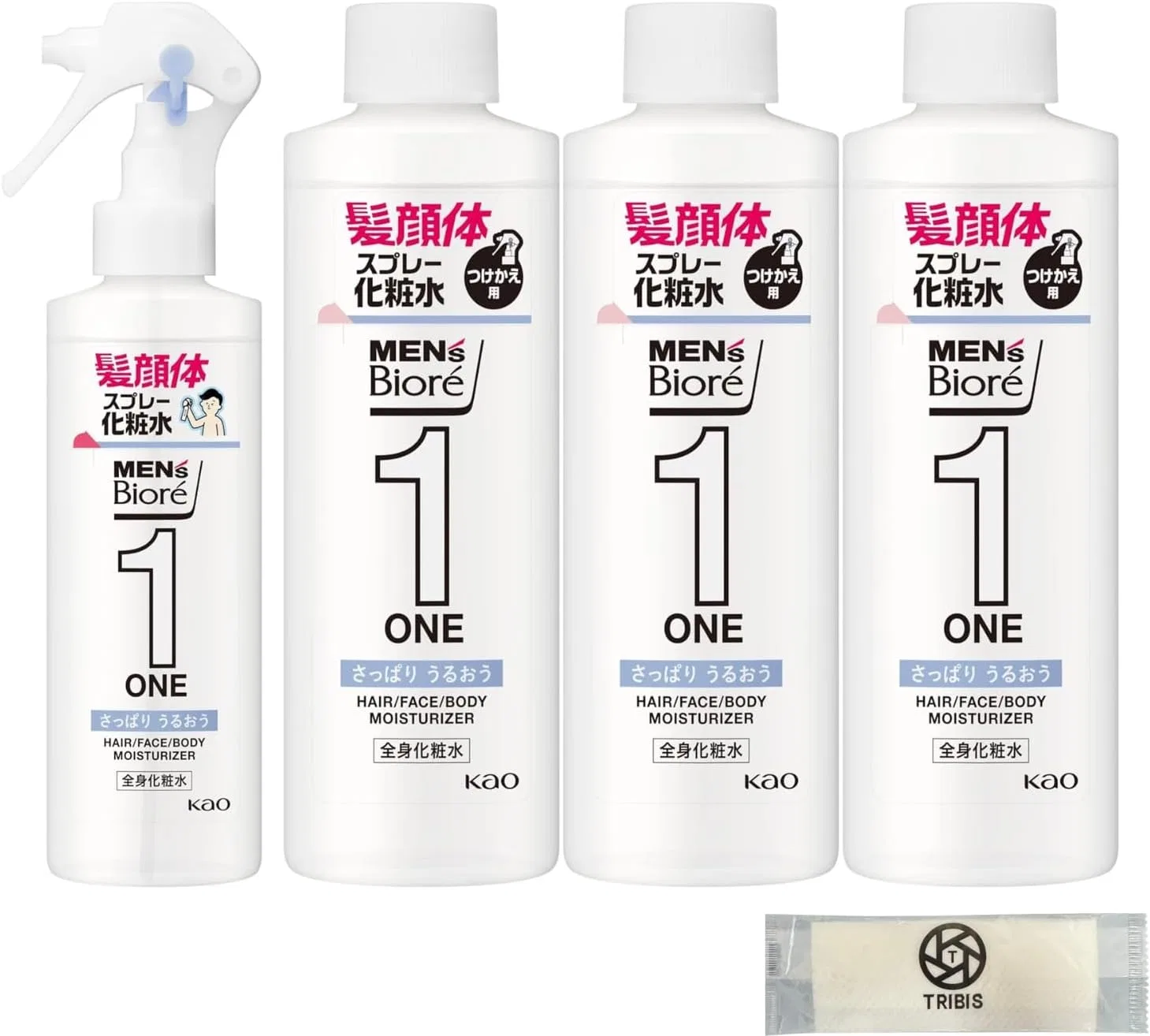 Лосьон для тела Men's Biore One освежающий TRIBIS, 4 флакона по 200 мл