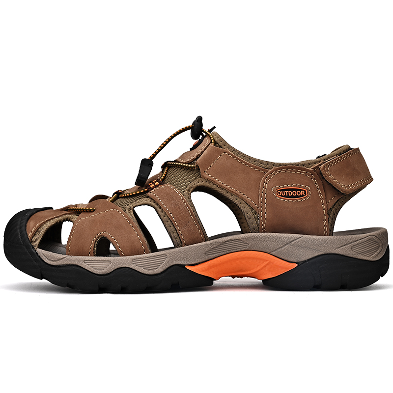 

Kuding Пляжные сандалии мужские золотистые/коричневые/зелёные/тёмно-синие/серые/чёрные - коричневые, цвет Brown